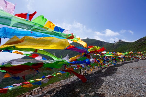 Colorful flags in Qinghai
